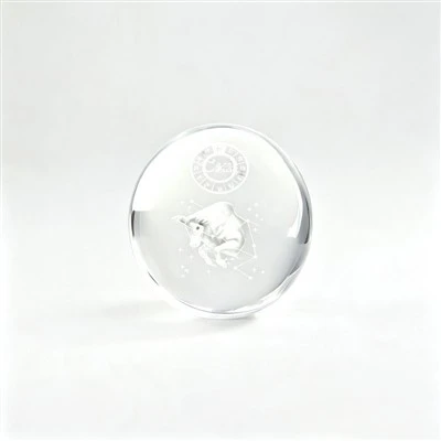 3D Engraved K9 Crystal Zodiac Sphere