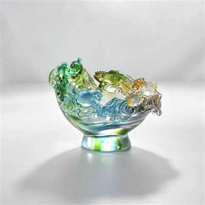 Goldfish Handcrafted Art Glass Bowl