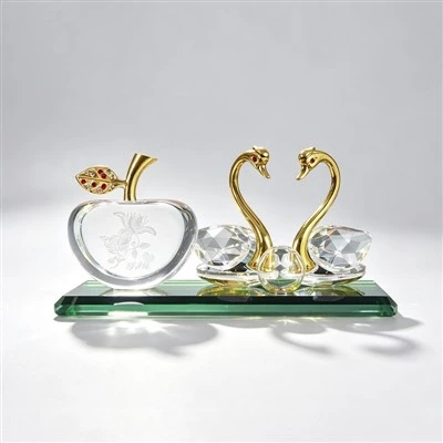 K9 Crystal Swan Apple Car Perfume Ornament