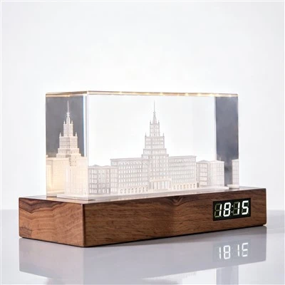 K9 Crystal Wooden Base Ornament