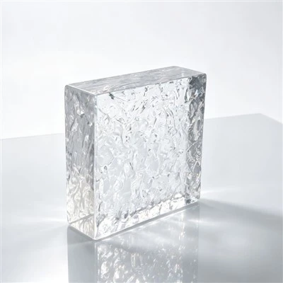 Textured Square Kiln Formed Solid Glass Blocks