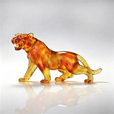 Tiger Handcrafted Art Glass Sculpture