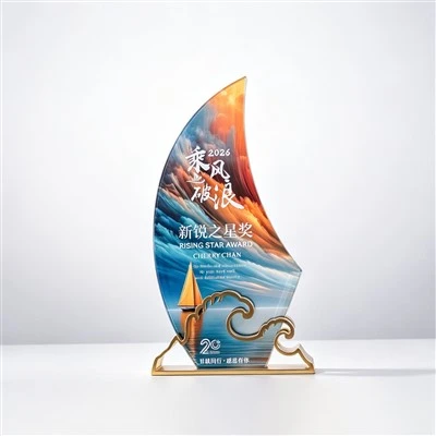 UV Printed Crystal Award Trophy